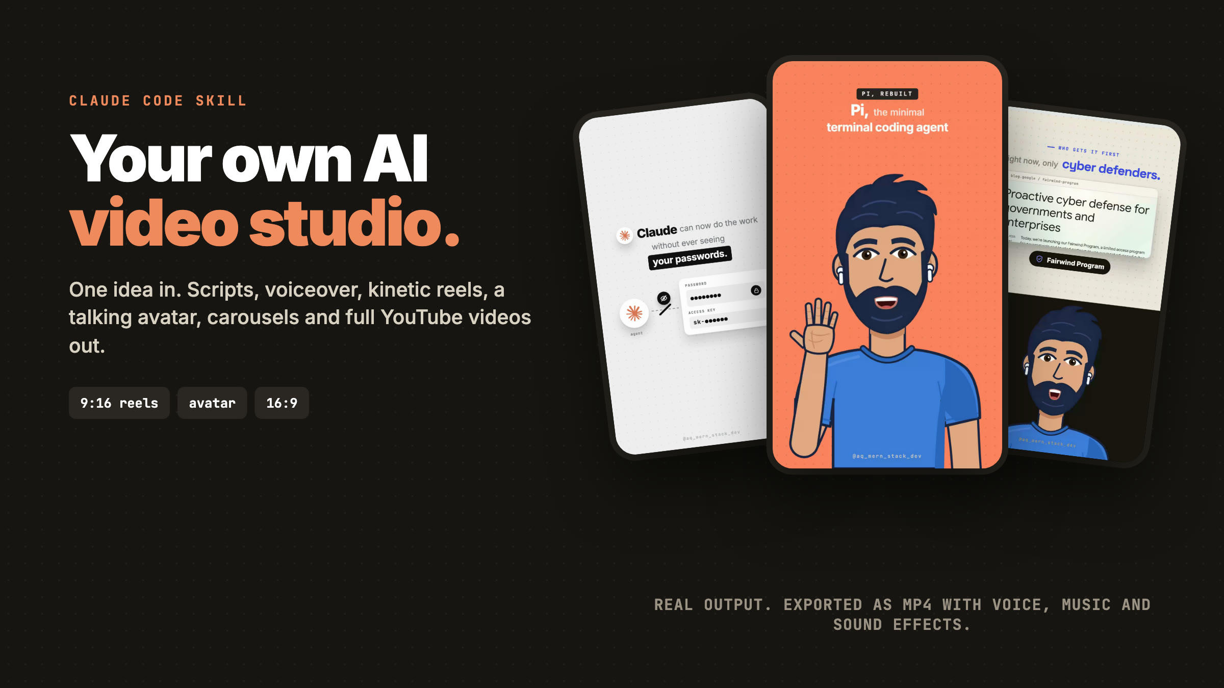 AILoop Studio: AI Reels, Talking-Avatar Videos and YouTube Videos with Claude Code preview 1